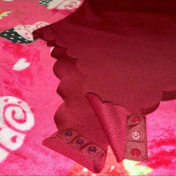 Burgundy textured bodysuit - Picture 3 of 8